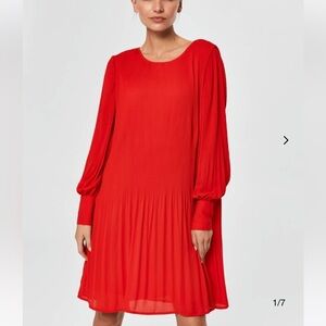 Selected Femme Pleated Mini Dress NWT